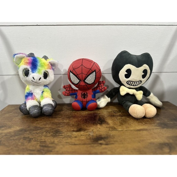 Collectible Bendy, Spider Man, And Lumo Stars Six Inch Plush Nice Condition - Picture 2 of 7